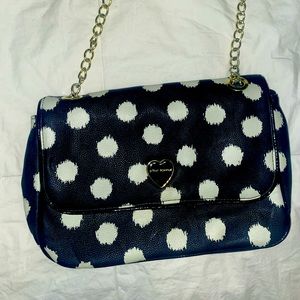 Betsey Johnson polka dot chain link purse